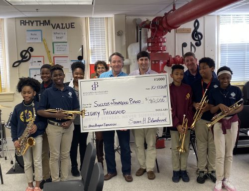 Ben Blanchard Foundation presents check for $80k to Band Program at Success @ Thurgood Marshall
